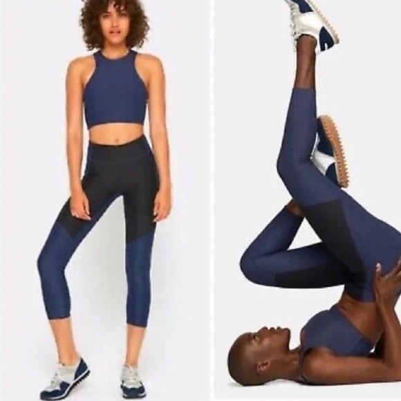 2 pair blue black outdoor voices leggings size xs - Picture 4 of 16